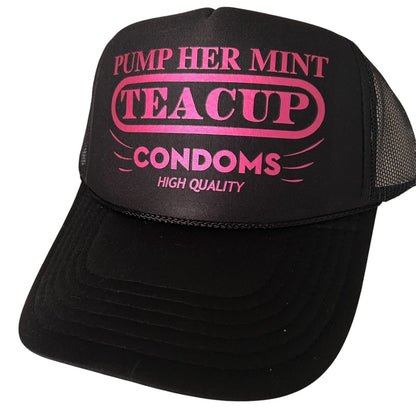 Pump Her Mint Black Trucker Hat
