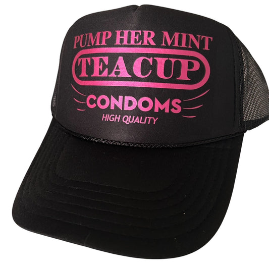 Pump Her Mint Black Trucker Hat