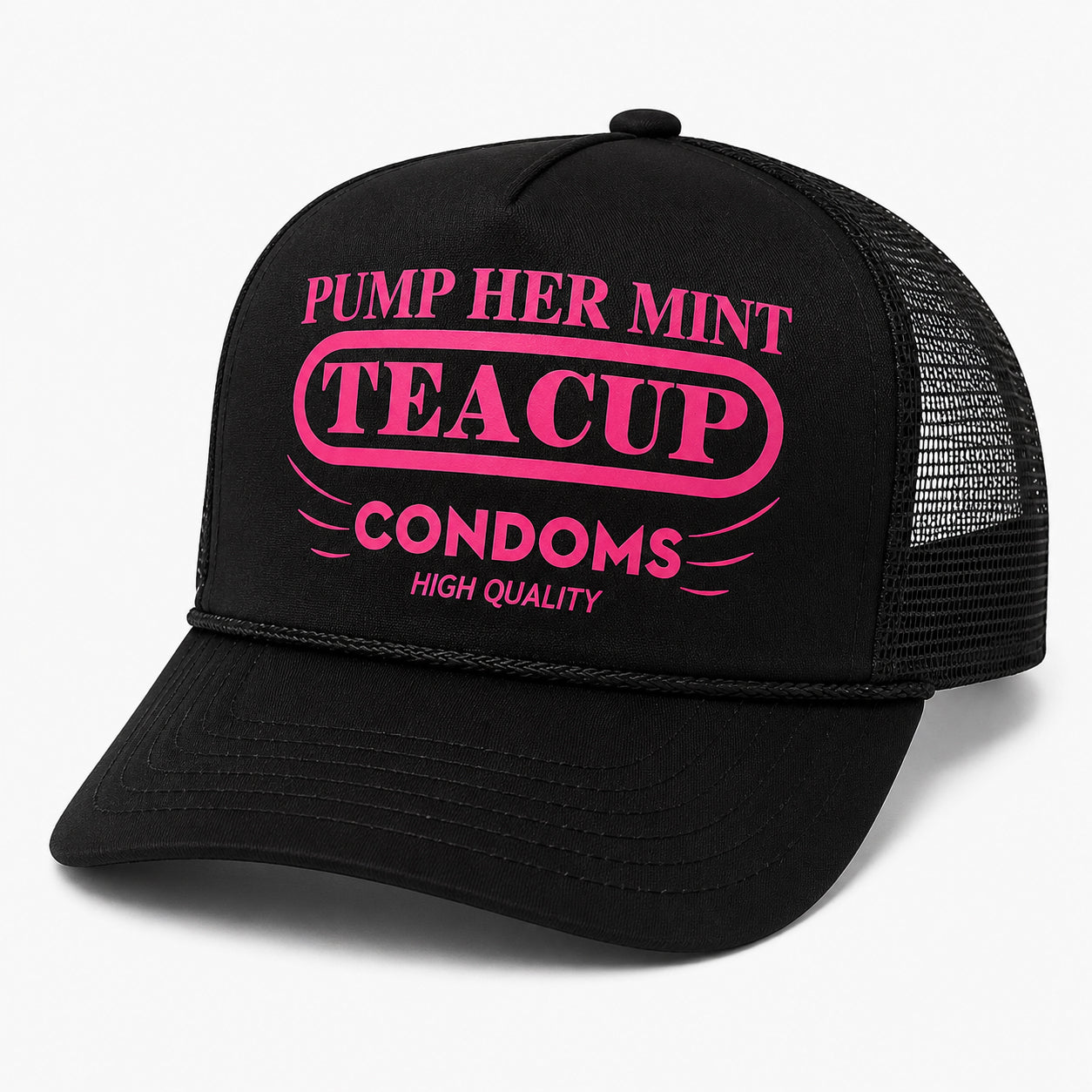 Pump Her Mint Black Trucker Hat